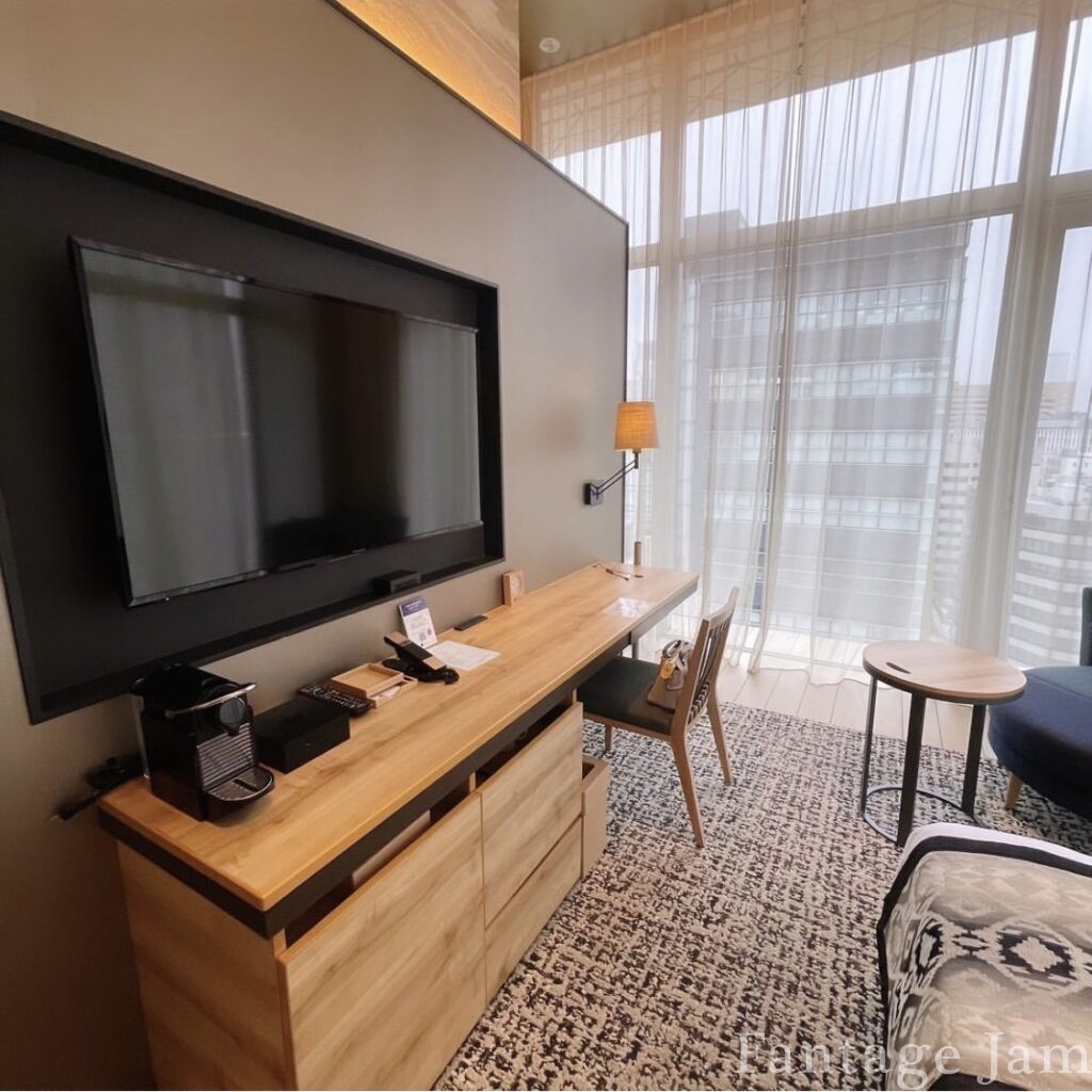 ホテルミュッセ銀座 名鉄の客室、テレビの写真