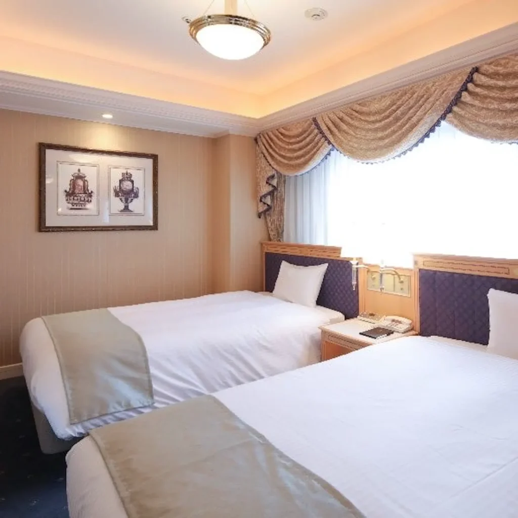 東京第一ホテル錦の客室写真、ベッド二台